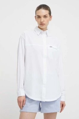 Zdjęcie produktu Columbia koszula Boundless Trek damska kolor biały relaxed z kołnierzykiem klasycznym 2073061