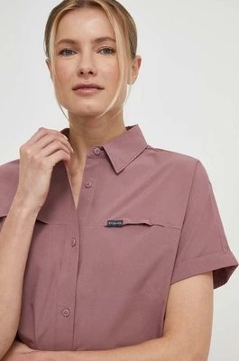 Zdjęcie produktu Columbia koszula Boundless Trek damska kolor różowy regular z kołnierzykiem klasycznym 2073031