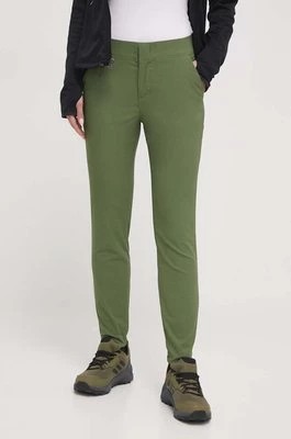 Zdjęcie produktu Columbia spodnie Firwood Camp II damskie kolor zielony dopasowane medium waist 1885343