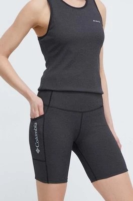 Zdjęcie produktu Columbia szorty sportowe Move damskie kolor szary melanżowe high waist 2075971
