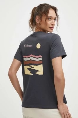 Zdjęcie produktu Columbia t-shirt bawełniany Boundless Beauty damski kolor szary 2036581