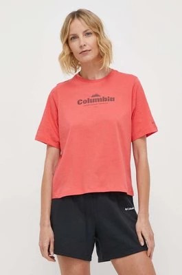 Zdjęcie produktu Columbia t-shirt bawełniany North Cascades kolor czerwony 1992085