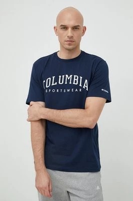 Zdjęcie produktu Columbia t-shirt bawełniany Rockaway River kolor granatowy wzorzysty 2022181