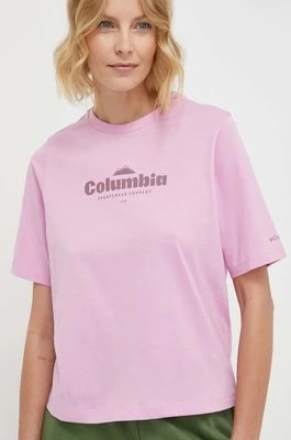 Zdjęcie produktu Columbia t-shirt bawełniany North Cascades kolor różowy 1992085