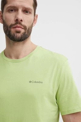 Zdjęcie produktu Columbia t-shirt bawełniany North Cascades kolor zielony z nadrukiem 1834041