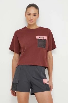 Zdjęcie produktu Columbia t-shirt bawełniany Painted Peak damski kolor bordowy 2074491