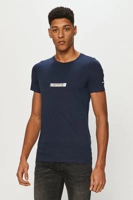 Zdjęcie produktu Columbia t-shirt bawełniany Rapid Ridge Back Graphic kolor granatowy z nadrukiem