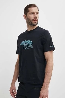 Zdjęcie produktu Columbia t-shirt bawełniany Rockaway River kolor czarny z nadrukiem 2036401