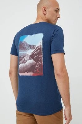Zdjęcie produktu Columbia T-shirt sportowy kolor granatowy z nadrukiem
