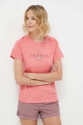 Zdjęcie produktu Columbia t-shirt sportowy Zero Rules Graphic Zero Rules Graphic kolor różowy 1991583