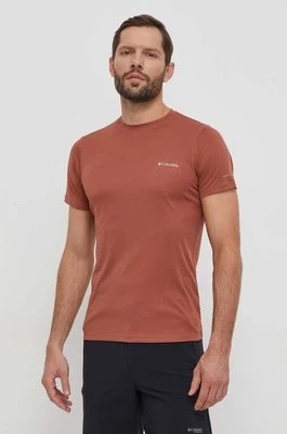 Zdjęcie produktu Columbia t-shirt sportowy Zero Rules Zero Rules kolor brązowy gładki 1533313