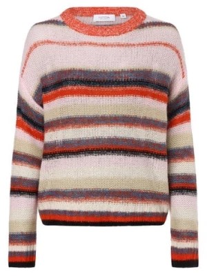 Zdjęcie produktu comma casual identity Sweter damski z dodatkiem alpaki Kobiety Sztuczne włókno różowy|wielokolorowy w paski,