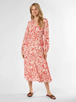 Zdjęcie produktu comma Sukienka damska Kobiety wiskoza czerwony|wyrazisty róż|biały wzorzysty,
