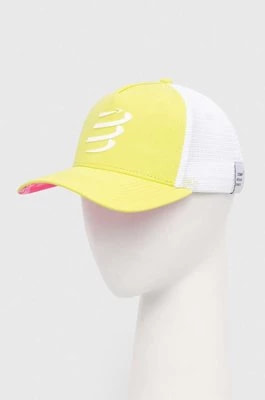 Zdjęcie produktu Compressport czapka z daszkiem Trucker Cap kolor żółty wzorzysta XHWU4190