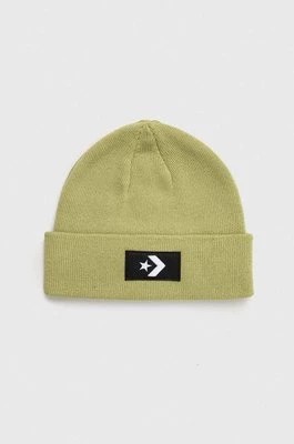 Zdjęcie produktu Converse czapka kolor zielony z grubej dzianiny