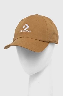Zdjęcie produktu Converse czapka z daszkiem kolor beżowy z aplikacją 10022131-A24