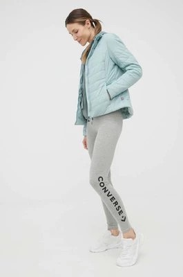 Zdjęcie produktu Converse legginsy damskie kolor szary z nadrukiem