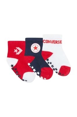 Zdjęcie produktu Converse skarpetki niemowlęce 3-pack kolor czerwony