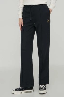 Zdjęcie produktu Converse spodnie dresowe bawełniane kolor czarny gładkie