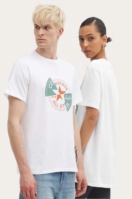Zdjęcie produktu Converse t-shirt bawełniany kolor beżowy z nadrukiem 10026427-A02