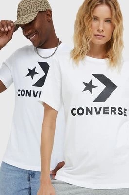 Zdjęcie produktu Converse t-shirt bawełniany kolor biały z nadrukiem