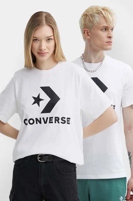 Zdjęcie produktu Converse t-shirt bawełniany kolor biały z nadrukiem