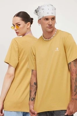 Zdjęcie produktu Converse t-shirt bawełniany kolor brązowy gładki