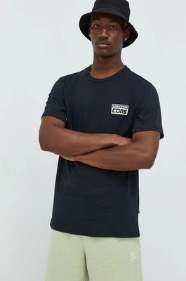 Zdjęcie produktu Converse t-shirt bawełniany kolor czarny z nadrukiem 10021134.A01-001
