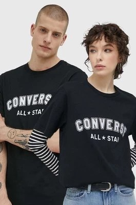 Zdjęcie produktu Converse t-shirt bawełniany kolor czarny z nadrukiem 10024566.A02-CONVERSEBL