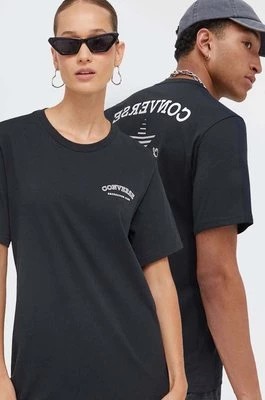 Zdjęcie produktu Converse t-shirt bawełniany kolor czarny z nadrukiem