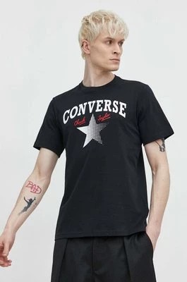 Zdjęcie produktu Converse t-shirt bawełniany kolor czarny z nadrukiem