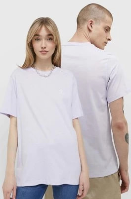 Zdjęcie produktu Converse t-shirt bawełniany kolor fioletowy gładki