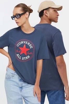 Zdjęcie produktu Converse t-shirt bawełniany kolor granatowy z nadrukiem