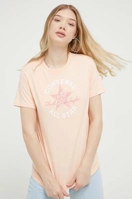 Zdjęcie produktu Converse t-shirt bawełniany kolor pomarańczowy