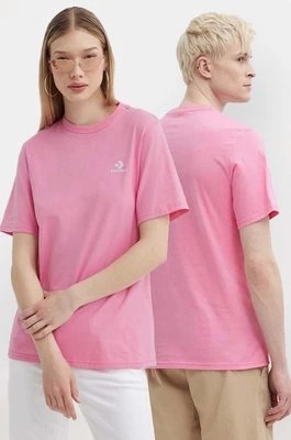 Zdjęcie produktu Converse t-shirt bawełniany kolor różowy gładki