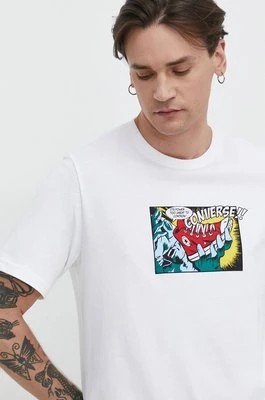 Zdjęcie produktu Converse t-shirt bawełniany męski kolor beżowy z nadrukiem