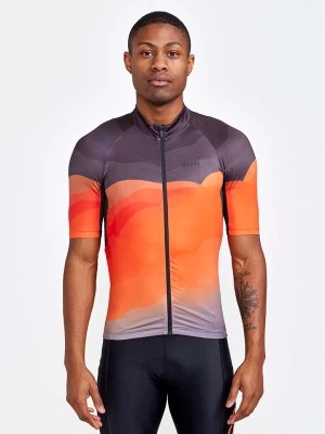 Zdjęcie produktu Craft Koszulka kolarska "ADV Endur Graphic" w kolorze szaro-pomarańczowym rozmiar: L