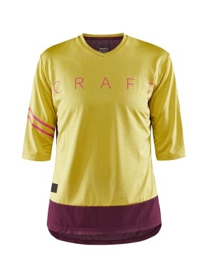 Zdjęcie produktu Craft Koszulka kolarska "Core Offroad" w kolorze żółto-ciemnofioletowym rozmiar: M