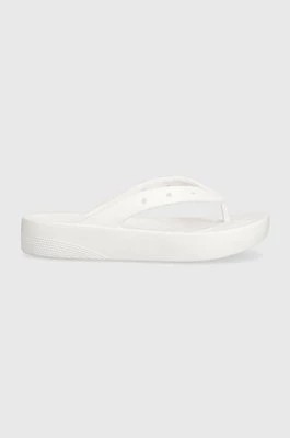 Zdjęcie produktu Crocs japonki Classic Platform Flip damskie kolor biały na platformie 207714