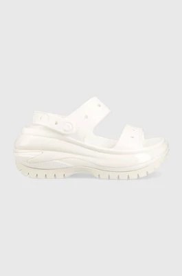 Zdjęcie produktu Crocs klapki Classic Mega Crush Sandal damskie kolor biały na platformie 207989