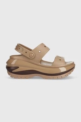 Zdjęcie produktu Crocs klapki Classic Mega Crush Sandal damskie kolor brązowy na platformie 207989
