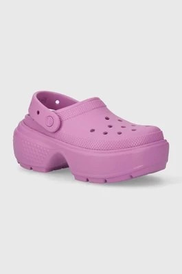 Zdjęcie produktu Crocs klapki Stomp Slide damskie kolor fioletowy na platformie 209347.6WQ