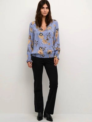 Zdjęcie produktu CULTURE Bluzka "Tamo" w kolorze błękitno-beżowym rozmiar: L