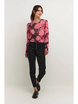 Zdjęcie produktu CULTURE Koszulka "Melida" w kolorze różowo-czarnym rozmiar: S