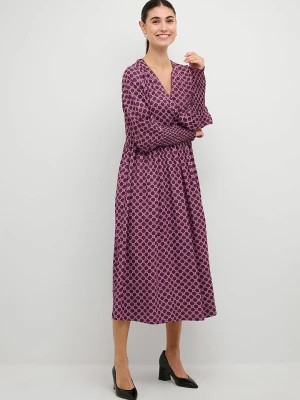 Zdjęcie produktu CULTURE Sukienka "Chaina" w kolorze bordowo-jasnoróżowym rozmiar: M