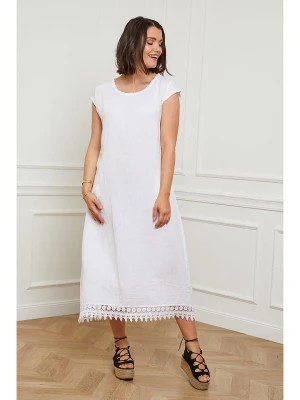 Zdjęcie produktu Curvy Lady Lniana sukienka w kolorze białym rozmiar: 48/50