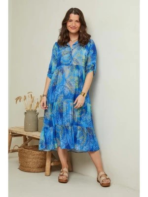 Zdjęcie produktu Curvy Lady Sukienka w kolorze niebieskim ze wzorem rozmiar: 44/46