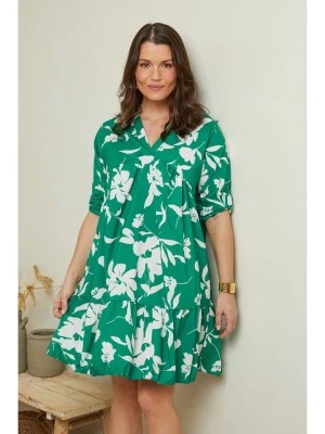 Zdjęcie produktu Curvy Lady Sukienka w kolorze zielono-białym rozmiar: 48/50