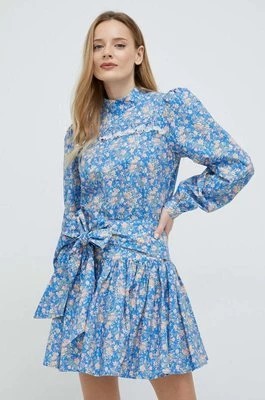 Zdjęcie produktu Custommade bluzka bawełniana Diem damska kolor niebieski wzorzysta