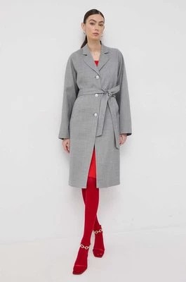 Zdjęcie produktu Custommade płaszcz damski kolor szary przejściowy